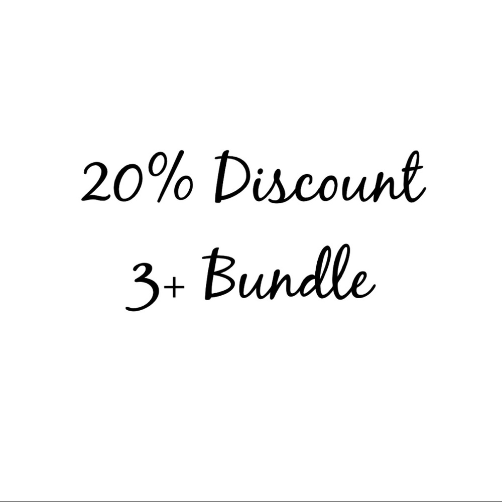20% discount on 3+ bundle